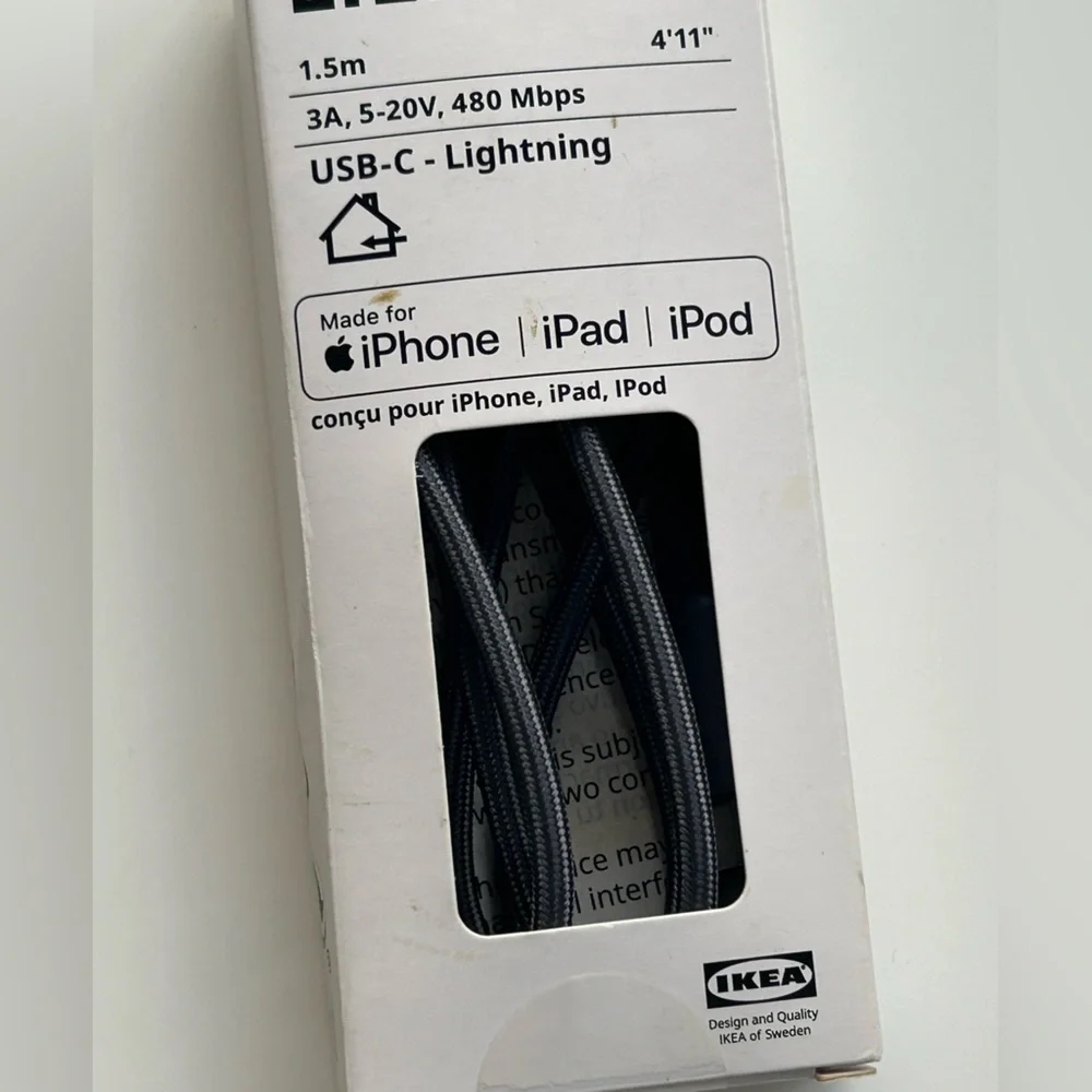 IKEA LILLHULT USB-C to Lightning Cable